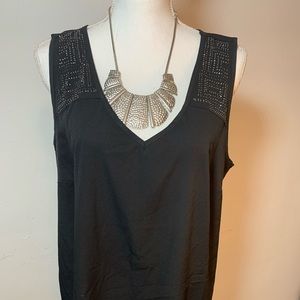 Black embellished tank NWOT XL Charming Charlie